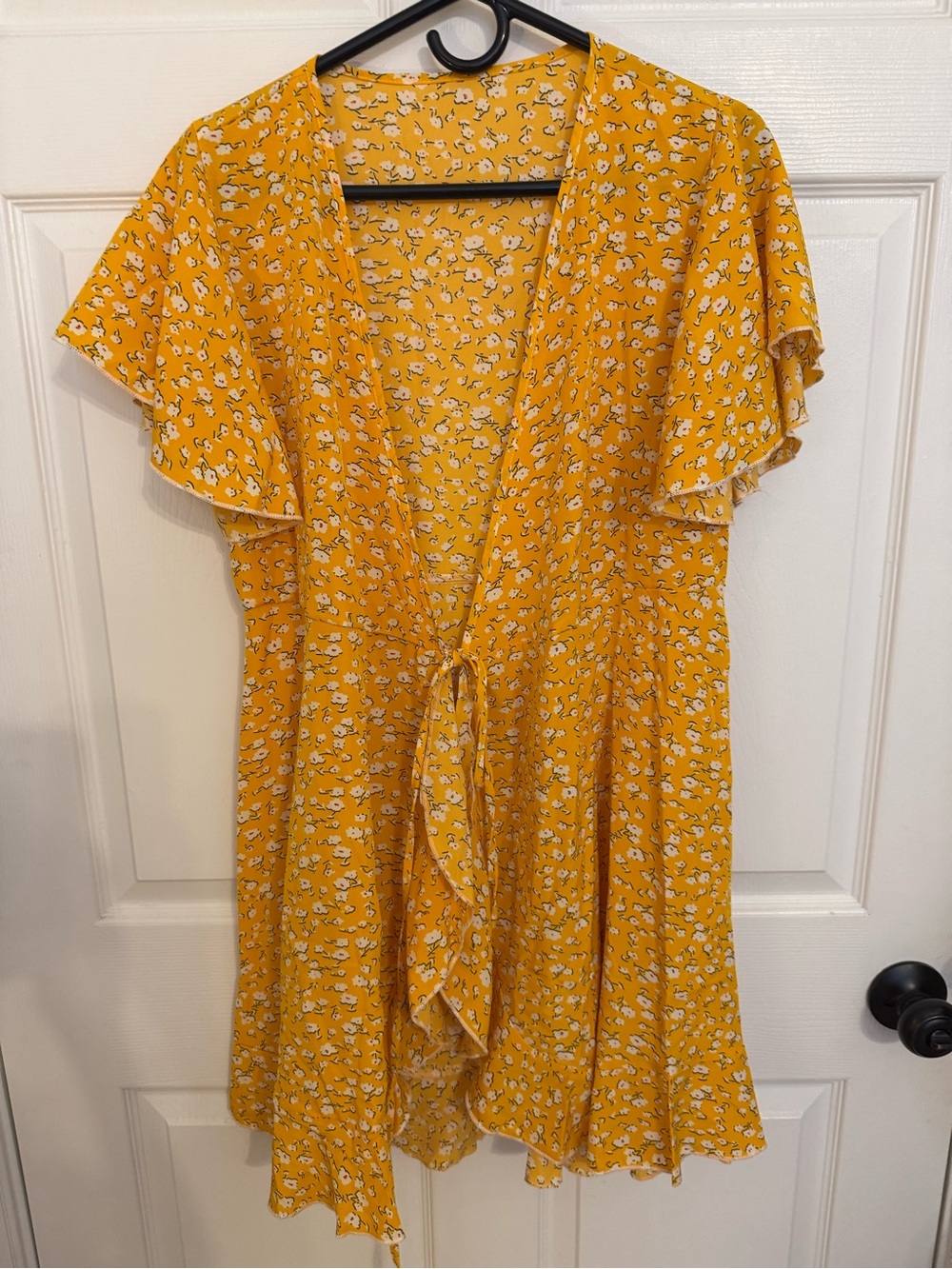 Sunshine Floral Tie-Front Mini Dress